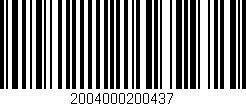 Código de barras (EAN, GTIN, SKU, ISBN): '2004000200437'