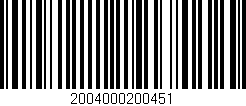 Código de barras (EAN, GTIN, SKU, ISBN): '2004000200451'