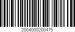 Código de barras (EAN, GTIN, SKU, ISBN): '2004000200475'