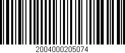 Código de barras (EAN, GTIN, SKU, ISBN): '2004000205074'