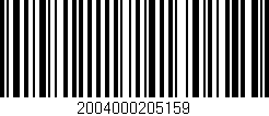 Código de barras (EAN, GTIN, SKU, ISBN): '2004000205159'