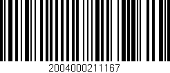 Código de barras (EAN, GTIN, SKU, ISBN): '2004000211167'