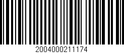 Código de barras (EAN, GTIN, SKU, ISBN): '2004000211174'