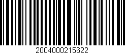 Código de barras (EAN, GTIN, SKU, ISBN): '2004000215622'