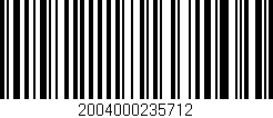 Código de barras (EAN, GTIN, SKU, ISBN): '2004000235712'