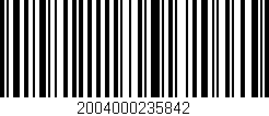 Código de barras (EAN, GTIN, SKU, ISBN): '2004000235842'