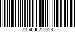 Código de barras (EAN, GTIN, SKU, ISBN): '2004000238836'