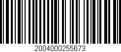 Código de barras (EAN, GTIN, SKU, ISBN): '2004000255673'