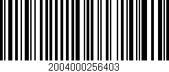 Código de barras (EAN, GTIN, SKU, ISBN): '2004000256403'