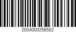 Código de barras (EAN, GTIN, SKU, ISBN): '2004000256502'