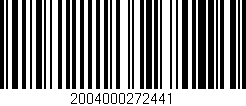Código de barras (EAN, GTIN, SKU, ISBN): '2004000272441'