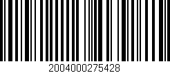 Código de barras (EAN, GTIN, SKU, ISBN): '2004000275428'