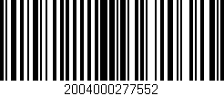Código de barras (EAN, GTIN, SKU, ISBN): '2004000277552'