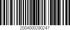 Código de barras (EAN, GTIN, SKU, ISBN): '2004000290247'