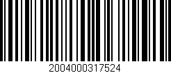 Código de barras (EAN, GTIN, SKU, ISBN): '2004000317524'