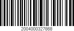 Código de barras (EAN, GTIN, SKU, ISBN): '2004000327868'