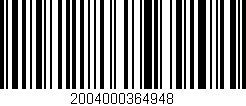 Código de barras (EAN, GTIN, SKU, ISBN): '2004000364948'