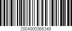 Código de barras (EAN, GTIN, SKU, ISBN): '2004000366348'