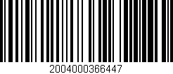 Código de barras (EAN, GTIN, SKU, ISBN): '2004000366447'
