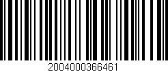Código de barras (EAN, GTIN, SKU, ISBN): '2004000366461'