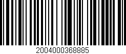 Código de barras (EAN, GTIN, SKU, ISBN): '2004000368885'