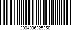 Código de barras (EAN, GTIN, SKU, ISBN): '2004096025358'