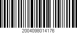 Código de barras (EAN, GTIN, SKU, ISBN): '2004098014176'