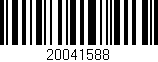 Código de barras (EAN, GTIN, SKU, ISBN): '20041588'