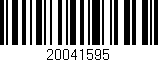 Código de barras (EAN, GTIN, SKU, ISBN): '20041595'