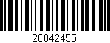 Código de barras (EAN, GTIN, SKU, ISBN): '20042455'