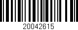 Código de barras (EAN, GTIN, SKU, ISBN): '20042615'
