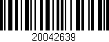Código de barras (EAN, GTIN, SKU, ISBN): '20042639'