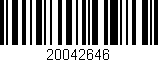 Código de barras (EAN, GTIN, SKU, ISBN): '20042646'