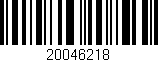 Código de barras (EAN, GTIN, SKU, ISBN): '20046218'
