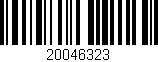 Código de barras (EAN, GTIN, SKU, ISBN): '20046323'