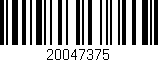 Código de barras (EAN, GTIN, SKU, ISBN): '20047375'