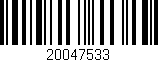 Código de barras (EAN, GTIN, SKU, ISBN): '20047533'