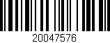 Código de barras (EAN, GTIN, SKU, ISBN): '20047576'