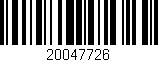 Código de barras (EAN, GTIN, SKU, ISBN): '20047726'