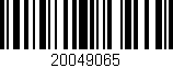Código de barras (EAN, GTIN, SKU, ISBN): '20049065'