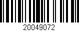 Código de barras (EAN, GTIN, SKU, ISBN): '20049072'