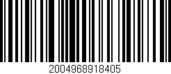Código de barras (EAN, GTIN, SKU, ISBN): '2004968918405'