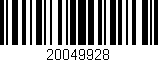Código de barras (EAN, GTIN, SKU, ISBN): '20049928'