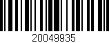 Código de barras (EAN, GTIN, SKU, ISBN): '20049935'