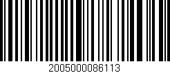 Código de barras (EAN, GTIN, SKU, ISBN): '2005000086113'