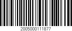 Código de barras (EAN, GTIN, SKU, ISBN): '2005000111877'