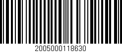 Código de barras (EAN, GTIN, SKU, ISBN): '2005000118630'