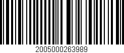 Código de barras (EAN, GTIN, SKU, ISBN): '2005000263989'
