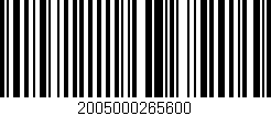 Código de barras (EAN, GTIN, SKU, ISBN): '2005000265600'