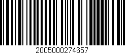 Código de barras (EAN, GTIN, SKU, ISBN): '2005000274657'